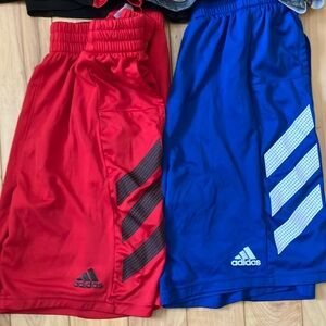 Adidas Red and Blue Athletic Shorts with Elastic Waistband lot 2